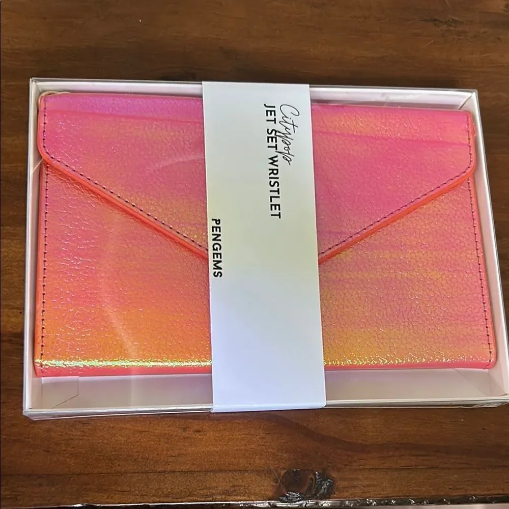 Pengems Pink and Orange Wristlet new